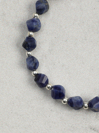 Misty Blue — Blue Stone & Freshwater Pearl Bracelet