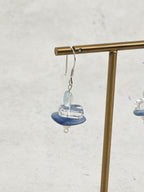 Blue Snow — Aquamarine & Crystal Drop Earrings