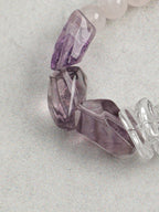 Violet Ember — Amethyst & Rose Quartz Bracelet