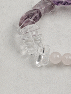 Violet Ember — Amethyst & Rose Quartz Bracelet