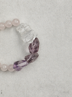 Violet Ember — Amethyst & Rose Quartz Bracelet