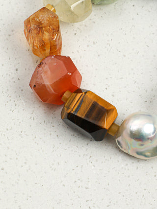 Prismatic — Multigemstone & Baroque Pearl Bracelet