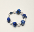 Mineral Tide — Lapis Lazuli & Pearl Bracelet | LUNEORAE