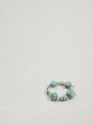 Cloud River — Amazonite & Baroque Pearl Bracelet