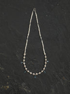 Crystal Cascade — Pearl & Blue Topaz Necklace