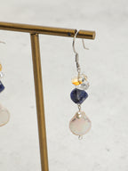 Water Trace — Baroque Pearl & Sodalite Drop Earrings