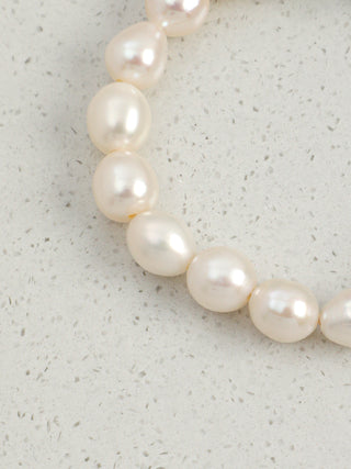Moonlit Tide — Blue Calcite & Freshwater Pearl Bracelet