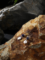 Water Trace — Baroque Pearl & Sodalite Drop Earrings