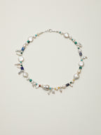 Silver Isles — Baroque Pearl & Mineral Necklace