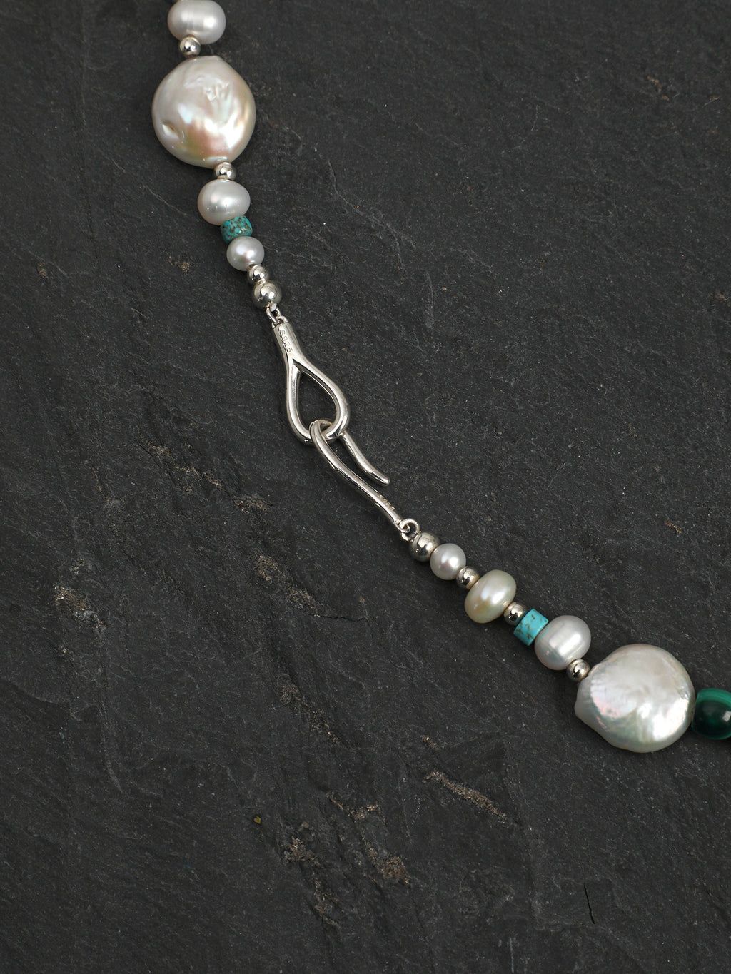 Silver Isles — Baroque Pearl & Mineral Necklace