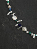 Silver Isles — Baroque Pearl & Mineral Necklace