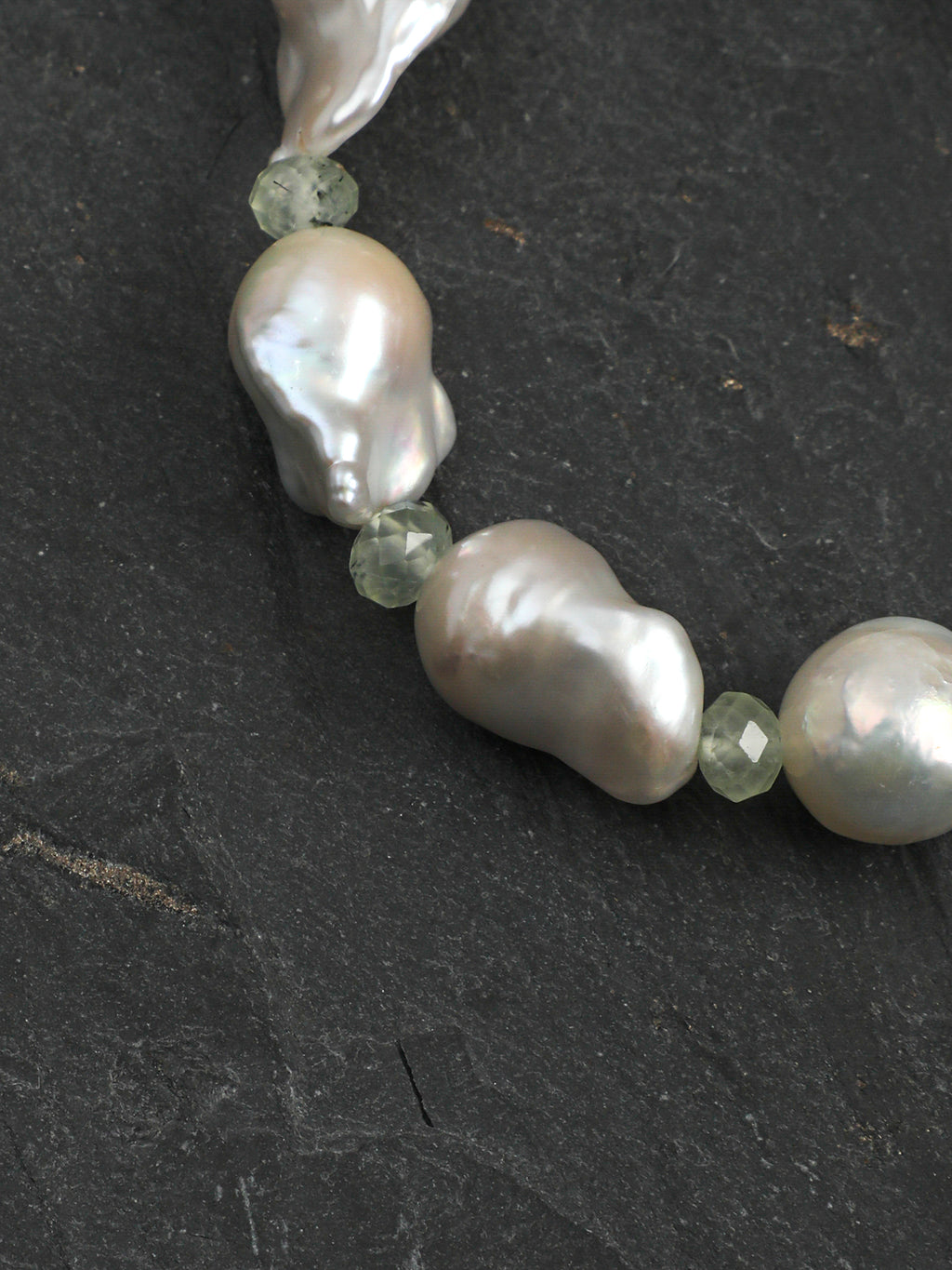 Verdant Tide — Fluorite & Baroque Pearl Bracelet