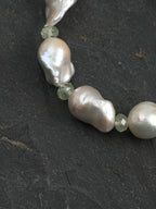 Verdant Tide — Fluorite & Baroque Pearl Bracelet