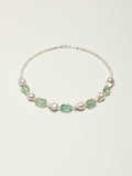 Mist Lagoon — Fluorite & Baroque Pearl Necklace