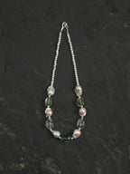 Mist Lagoon — Fluorite & Baroque Pearl Necklace