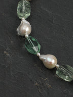Mist Lagoon — Fluorite & Baroque Pearl Necklace