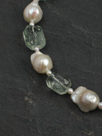 Mist Lagoon — Fluorite & Baroque Pearl Necklace