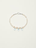 Crystal Cascade — Pearl & Blue Topaz Bracelet