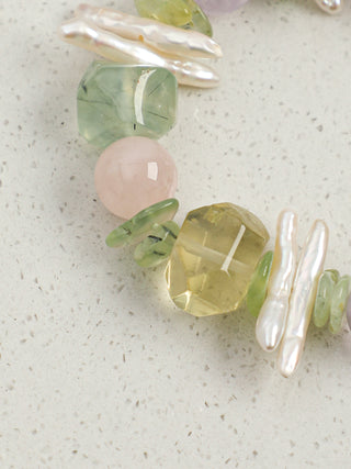 Pastel Reverie — Multigemstone & Baroque Pearl Bracelet