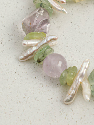 Pastel Reverie — Multigemstone & Baroque Pearl Bracelet